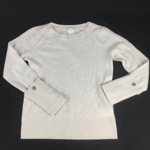 CLUB MONACO 100% CASHMERE Cream Sweater Size S